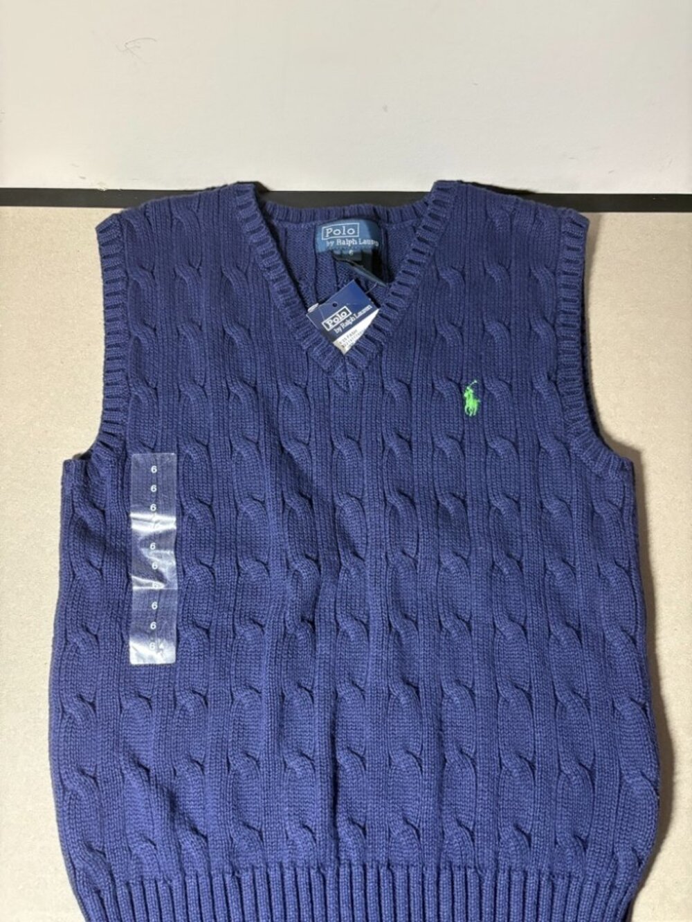 Polo Ralph Lauren Boys Cable-Knit V-Neck Sweater Vest